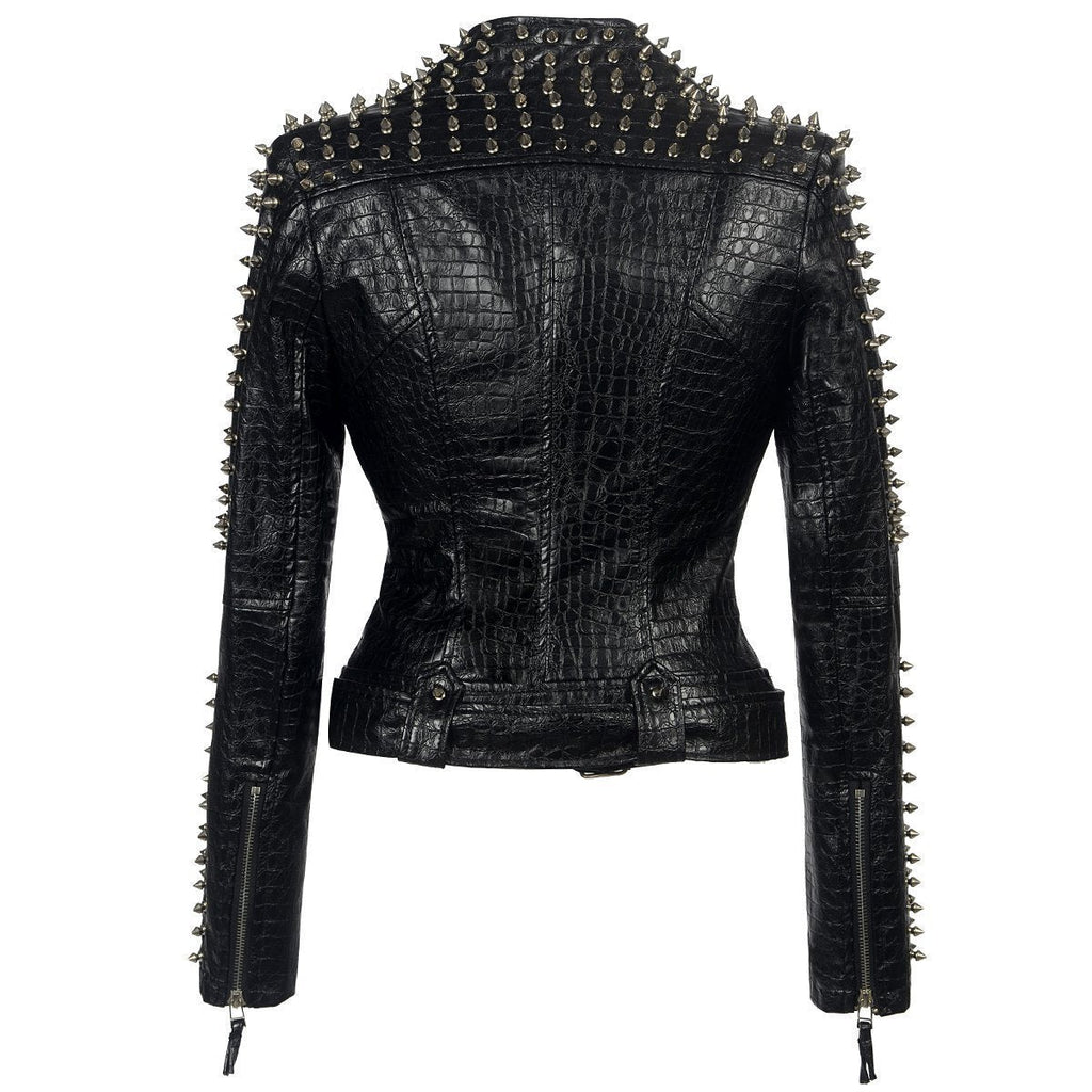 Women's Spiked Leather Jacket
